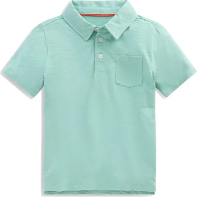 Mini Boden Kids' Slub Jersey Polo In Blue
