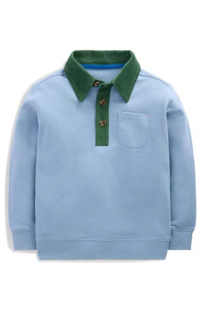Mini Boden Kids' Smart Collared Sweatshirt In Blue