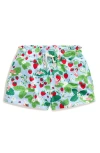 Mini Boden Ruffle Waist Sweat Shorts Strawberry Field Girls Boden