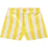 Mini Boden Kids' Stripe Cotton Shorts In Pineapple Yellow Stripe