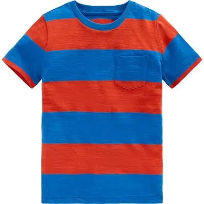 Mini Boden Kids' Stripe Pocket T-shirt In Multi