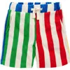 Mini Boden Kids' Stripe Terry Cloth Shorts In Hotch Potch Stripe