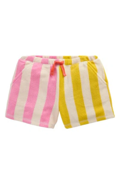 Mini Boden Kids' Stripe Terry Cloth Shorts In Hotchpotch Multi Stripe