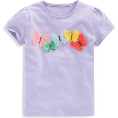 Mini Boden Kids' Superstitch Butterfly T-shirt In Purple