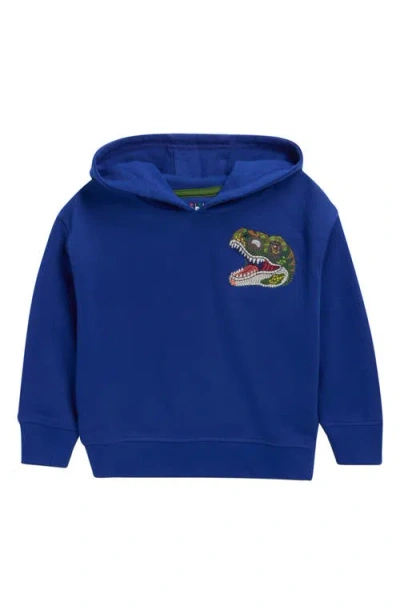 Mini Boden Kids' Superstitch Hoodie In Blue