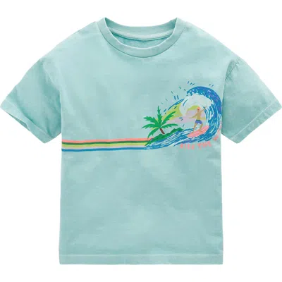 Mini Boden Kids' Surf Graphic Relaxed Cotton T-shirt In Blue