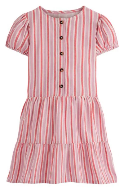 Mini Boden Kids' Tiered Cotton Dress In Multi