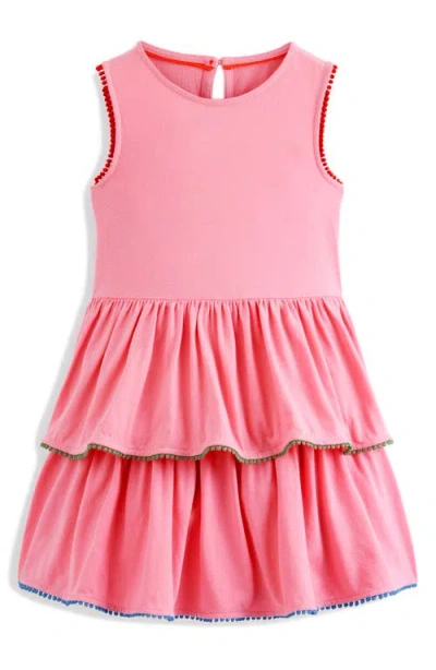Mini Boden Kids' Tiered Cotton Jersey Sundress In Pink