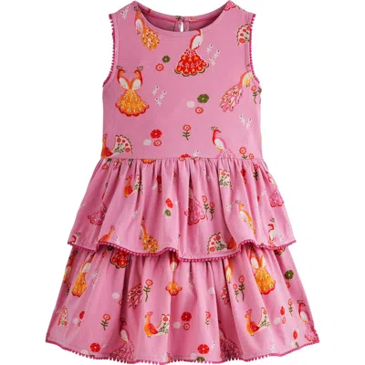 Mini Boden Kids' Tiered Jersey Sundress In Black