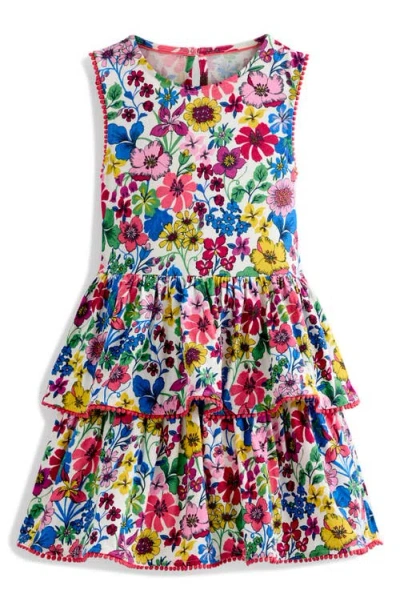 Mini Boden Kids' Tiered Jersey Sundress In Multi