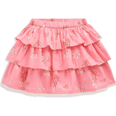 Mini Boden Kids' Tiered Ruffle Cotton Skirt In Pink