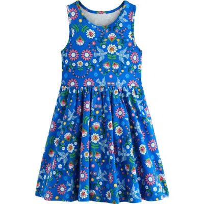 Mini Boden Kids' Twirly Cotton Jersey Dress In Blue