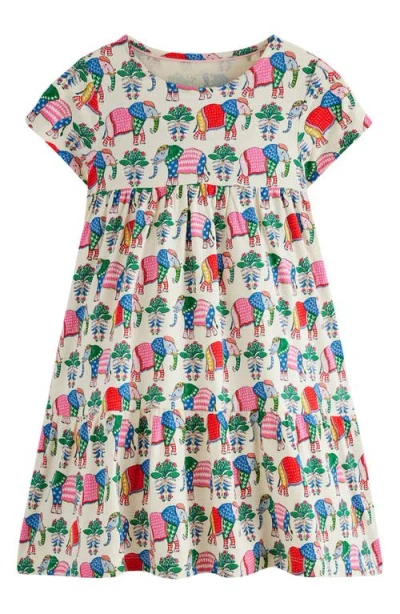 Mini Boden Kids' Twirly Cotton Jersey T-shirt Dress In Multi