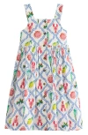 Mini Boden Kids' Vacation Print Cotton Button-up Sundress