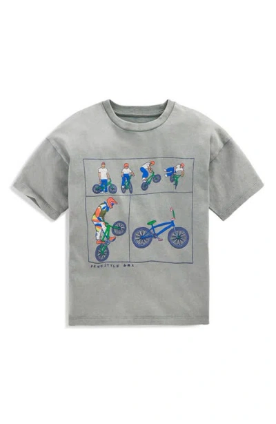 Mini Boden Kids' Vintage Wash Graphic T-shirt In Gray