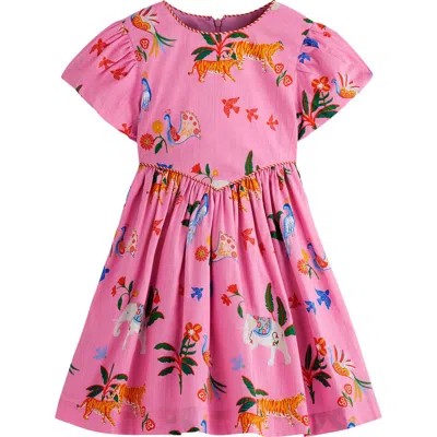 Mini Boden Kids' V-waist Dress In Pink