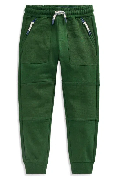 Mini Boden Kids' Warrior Knee Cotton Joggers In Green