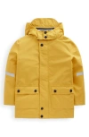 Mini Boden Kids' Waterproof Fisherman's Hooded Raincoat In Yellow