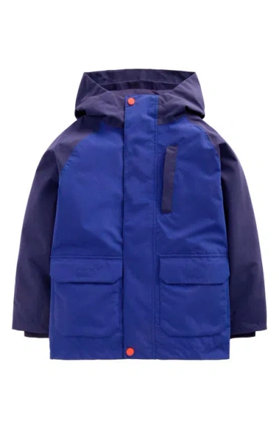 Mini Boden Kids' Waterproof Fisherman's Jacket In Blue
