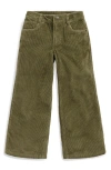 Mini Boden Kids' Wide Leg Corduroy Pants In Green
