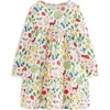 Mini Boden Kids' Woodland Print Long Sleeve Cotton Jersey Dress In Multi