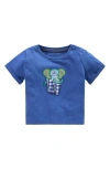 Mini Boden Logo Patch T-shirt In Blue