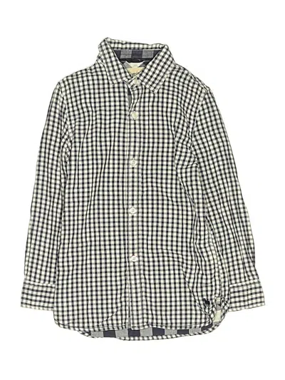 Pre-owned Mini Boden Kids' Long Sleeve Button Down Shirt In Ivory