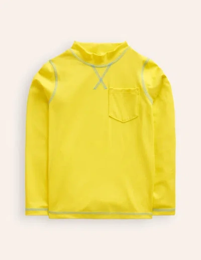 Mini Boden Kids' Long Sleeve Rash Vest Citrus Boys Boden In Yellow