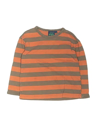 Pre-owned Mini Boden Kids' Long Sleeve T-shirt In Brown