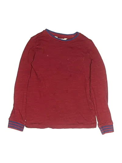 Pre-owned Mini Boden Kids' Long Sleeve T-shirt In Burgundy