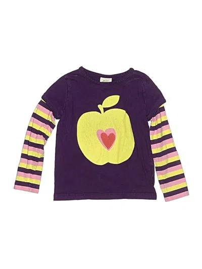 Pre-owned Mini Boden Kids' Long Sleeve T-shirt In Purple