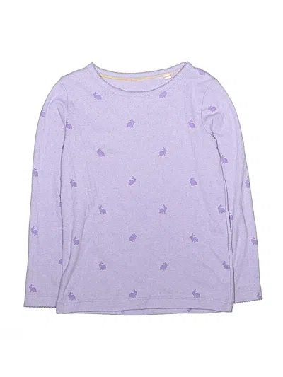 Pre-owned Mini Boden Kids' Long Sleeve T-shirt In Purple