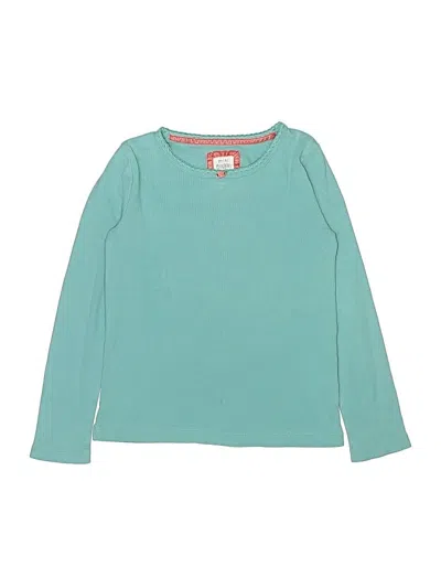 Pre-owned Mini Boden Kids' Long Sleeve T-shirt In Teal