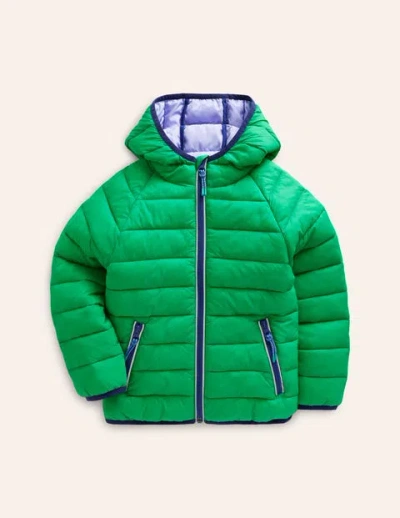 Mini Boden Kids' Pack-away Padded Jacket Topaz Green Pea Girls Boden