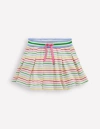 Mini Boden Pleated Jersey Skort Multi Stripe Girls Boden In Multi Stripe