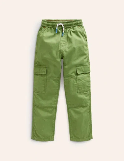 Mini Boden Kids' Pull-on Cargo Pants Leaf Green Boys Boden