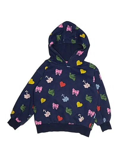 Pre-owned Mini Boden Kids' Pullover Hoodie In Blue