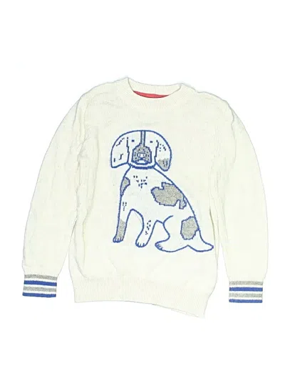Pre-owned Mini Boden Kids' Pullover Sweater In Ivory