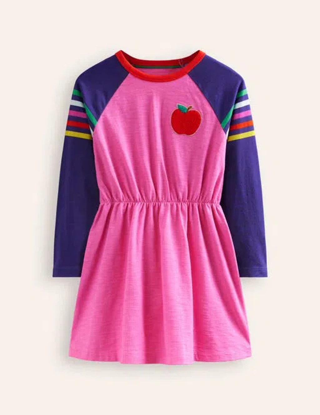 Mini Boden Kids Raglan Logo Dress Tickled Pink Apple Girls Boden ModeSens