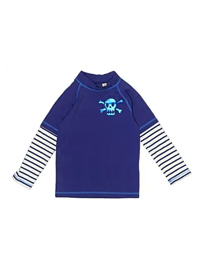 Pre-owned Mini Boden Kids' Rash Guard In Blue