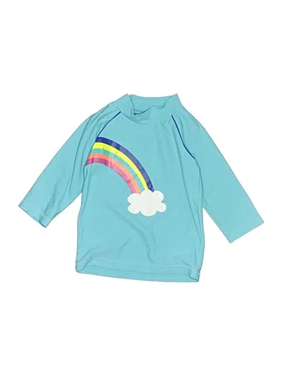 Pre-owned Mini Boden Kids' Rash Guard In Blue