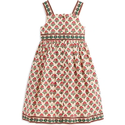 Mini Boden Kids'  Remy Button Front Cotton Sundress In Multi