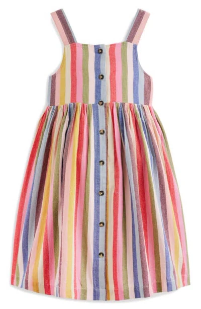 Mini Boden Kids'  Remy Button Front Cotton Sundress In Multi