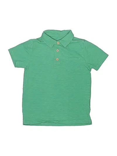 Pre-owned Mini Boden Kids' Short Sleeve Button Down Shirt In Green