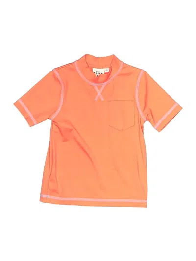 Pre-owned Mini Boden Kids' Short Sleeve Polo Shirt In Orange