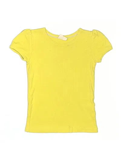 Pre-owned Mini Boden Kids' Short Sleeve Top Yellow Crew Neck Tops