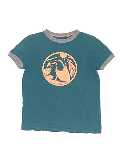 Pre-owned Mini Boden Kids' Short Sleeve T-shirt In Teal