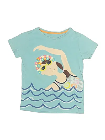 Pre-owned Mini Boden Kids' Short Sleeve T-shirt In Teal