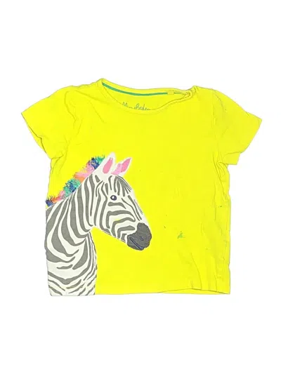 Pre-owned Mini Boden Kids' Short Sleeve T-shirt In Yellow