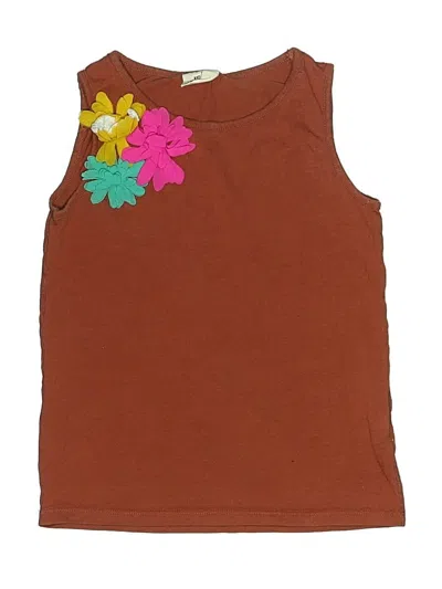 Pre-owned Mini Boden Kids' Sleeveless Top Brown Halter Neckline Tops